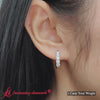Load and play video in Gallery viewer, 1 Carat Sparkle Five Stone Hoop Earrings