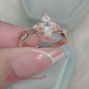 Load and play video in Gallery viewer, Marquise-Cut-Infinity-Daisy-Floral-Engagement-Ring-in-YG-FDENS9986R-640