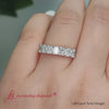 Load and play video in Gallery viewer, 1-50-carat-radiant-cut-7-stone-lab-diamond-wedding-band-in-14k-white-gold-fdwb8008