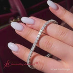 Load and play video in Gallery viewer, 8 Ct Princess Cut Basket Tennis Bracelet
