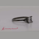 Load and play video in Gallery viewer, Princess Cut Celtic Solitaire Engagement Ring
