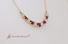 Load and play video in Gallery viewer, 1-carat-diamond-graduated-smile-necklace-with-ruby-in-yellow-gold-fdpd9195-video