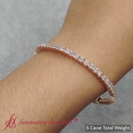 Load and play video in Gallery viewer, 5-ct-princess-diamond-tennis-bracelet-in-yellow-gold-fdbrc10450pr-5-00-ct