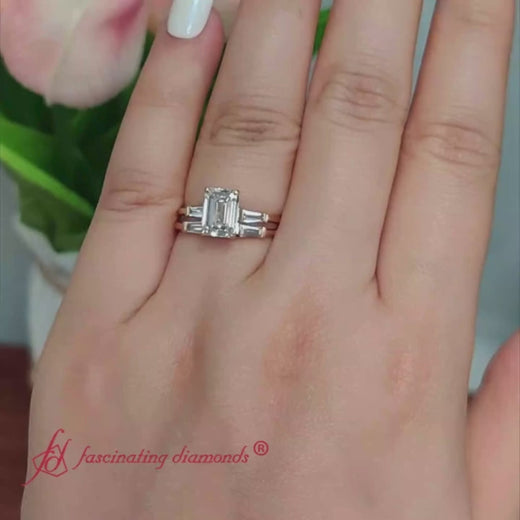 emerald-cut-bar-set-diamond-ring-with-matching-3-baguette-wedding-band-in-yellow-gold-FDENS100EM