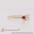 Thumbnail 82 - Petite Micropave Three Stone Ring
