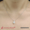 Load and play video in Gallery viewer, 4 Prong Basket Oval Diamond Solitaire Pendant