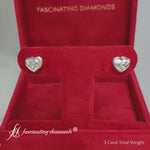 Load and play video in Gallery viewer, Bezel-stud-earring-3-carat-heart-diamond-in-rose-gold-fdear10516ht-3.00ct