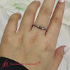 Load and play video in Gallery viewer, Three Stone Baguette Diamond Band