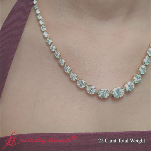 Oval-bezel-set-diamond-station-necklace-for-women-in-yellow-gold-fdnk11733-720 x 720 - FDNK11733