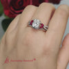 Load and play video in Gallery viewer, Cushion Diamond Twisted Vine Split Wedding Set