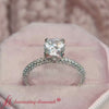 Load and play video in Gallery viewer, Hidden Halo Micropave Engagement Ring