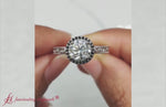 Load and play video in Gallery viewer, Round Cut Milgrain Vintage Ring With Halo
