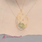 Load and play video in Gallery viewer, Moon And Stars Disc Pendant
