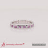 Load and play video in Gallery viewer, round-channel-set-eternity-band-with-pink-sapphire-in-white-gold-fdewb158gsadrpisleep-nl-wg-720