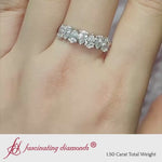 Load and play video in Gallery viewer, Teardrop 7 Stone Wedding Band
