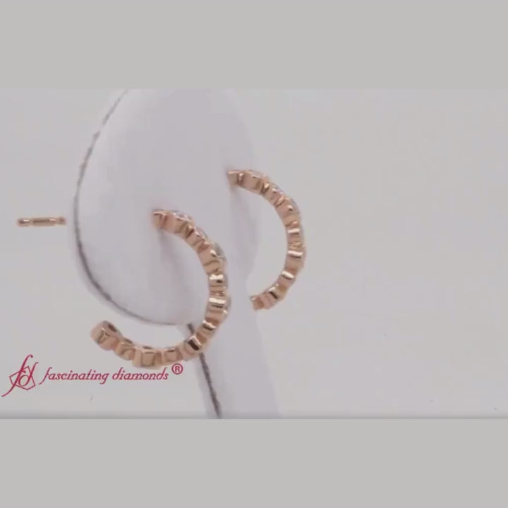 bezel-half-round-cut-diamond-hoop-earring-in-14K-rose-gold-FDEAR86441GS