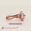 Load and play video in Gallery viewer, Marquise Cut Infinity Daisy Floral Diamond Ring
