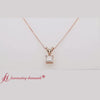 Load and play video in Gallery viewer, 0-50-ct-diamond-princess-cut-solitaire-necklace-in-rose-gold-fdpd8469pr-0-50ct