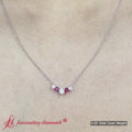 Thumbnail 1 - 0.50 Carat Five Stone Round Diamond Pendant Necklace