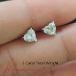 Load and play video in Gallery viewer, heart-shaped-3-prong-basket-stud-earring-one-carat-in-white-gold-FDEAR-10411HT-2.00CT
