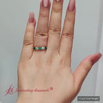 Load and play video in Gallery viewer, 1-Carat-Round-Cut-9-Stone-Lab-Diamond-Wedding-Band-In-14K-White-Gold-FD8008ROB9-1.00-CT-2-720