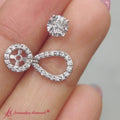 Thumbnail 2 - diamond-halo-pavé-chandelier-earring-jackets-in-950-platinum-FDEAR85763
