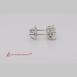 Load and play video in Gallery viewer, 2-ct-cushion-diamond-basket-stud-earring-2-carat-in-white-gold-FD-EAR10411CU
