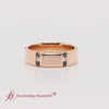 Load and play video in Gallery viewer, Channel Set 3 Stone Mens Anniversary Ring