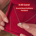 Thumbnail 4 - round-bezel-solitaire-half-carat-pendant-in-white-gold-fdpd10538ro-0-50-ct-model-640