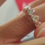 Load and play video in Gallery viewer, 6-ct-heart-diamond-bezel-eternity-promise-ring-in-white-gold-FDEWB10573HT