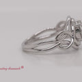 Thumbnail 1 - 1.35+Ct+love+knot+solitaire+moissanite+engagement+ring+in+14k+white+gold-FDENR9535ROR++(+website+)
