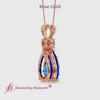 Load and play video in Gallery viewer, simple-round-and-pear-sapphire-pendant-in-rose-gold-fdpd10940