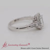 Load and play video in Gallery viewer, art deco emerald cut lab diamond engagement ring in 14k white gold-FD9760EMR