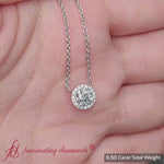 Load and play video in Gallery viewer, Round Halo Classic Pendant
