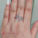 Load and play video in Gallery viewer, Swirl Leaf Promise Ring