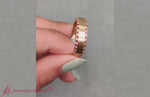 Load and play video in Gallery viewer, ribbed-engagement-diamond-band-with-ruby-in-yellow-gold-fdm1040-fancy
