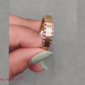 Thumbnail 1 - ribbed-engagement-diamond-band-with-ruby-in-yellow-gold-fdm1040-fancy