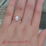 Load and play video in Gallery viewer, Emerald Cut Infinity Daisy Floral Diamond Ring
