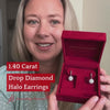 Load and play video in Gallery viewer, dazzling-drop-round-halo-earrings-in-white-gold-fdear11129-1-40-ct-model-640