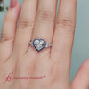 Load and play video in Gallery viewer, Heart Shaped Cluster Halo Engagement Ring For Women