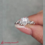 Load and play video in Gallery viewer, Twisted Vine Heart Diamond Ring
