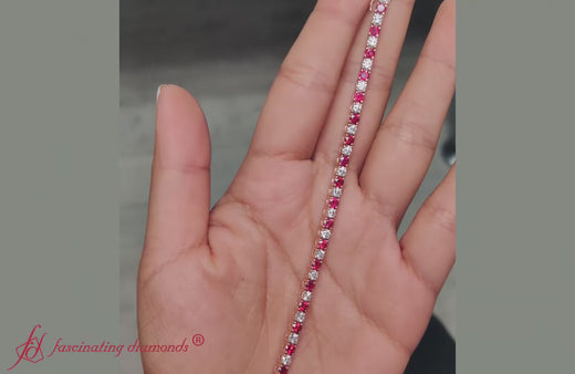 5-carat-womens-diamond-tennis-bracelet-with-ruby-in-rose-gold-fdbrc8635ro-5-00-ct-fancy