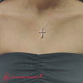 Thumbnail 1 - Pave-set-cross-diamond-pendant-in-white-gold-FDPD10871-720