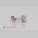 Load and play video in Gallery viewer, 1-carat-princess-cut-diamond-stud-earring-in-14k-white-gold-fdear10411pr-2
