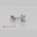 Thumbnail 4 - 1-carat-princess-cut-diamond-stud-earring-in-14k-white-gold-fdear10411pr-2