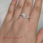 Load and play video in Gallery viewer, bypass-modern-round-lab-diamond-engagement-ring-in-14k-white-gold-fdenr9984