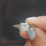 Load and play video in Gallery viewer, Princess Cut Celtic Solitaire Engagement Ring
