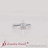 Load and play video in Gallery viewer, Pear-Shaped-Infinity-Twist-Lab-Diamond-Engagement-Ring-With-Blue-Topaz-In-18K-White-Gold-FD8253R-720