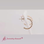 Load and play video in Gallery viewer, bezel-half-round-cut-diamond-hoop-earring-with-orange-sapphire-in-14K-rose-gold-FDEAR86441GS
