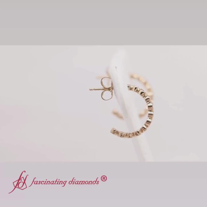 bezel-half-round-cut-diamond-hoop-earring-with-orange-sapphire-in-14K-rose-gold-FDEAR86441GS